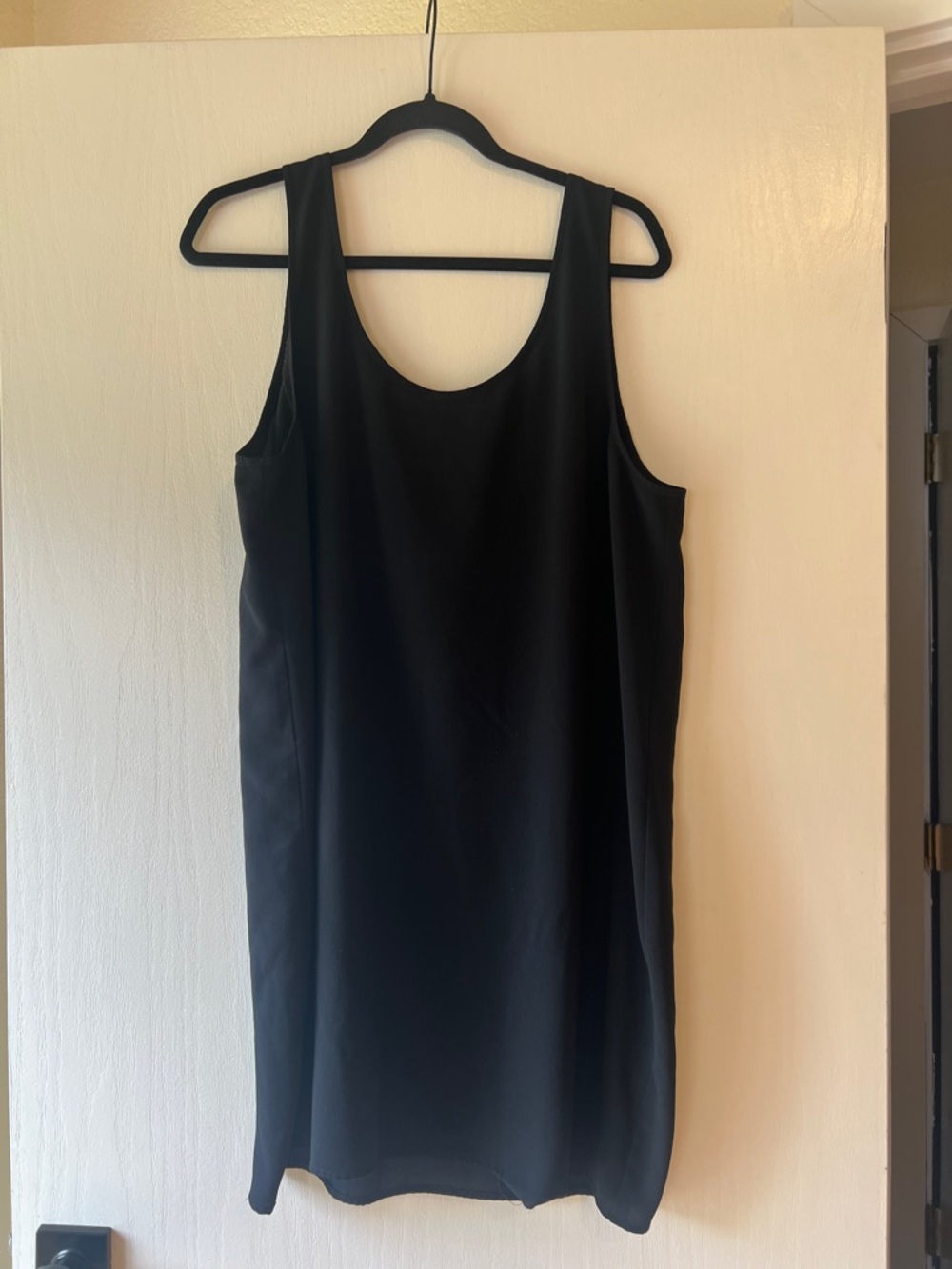 Leith Black Sleeveless Mini Shift Dress